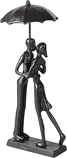 Figurines romantiques Retro statue en fonte métal Statue de couple en métal s